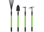 Fortuna Lai Set Di Attrezzi Da Giardino Set Di 4 Attrezzi Da Giardino Con Pala, Zappa, Rastrello E Rastrello Per Foglie, Regalo Ideale Per Uomini E Donne