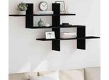 Maison Exclusive - Mensola Da Parete Effetto Rovere Nero 124,5X18X60,5 Cm Materiale Ligneo