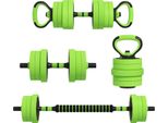 Fortuna Lai Set Di Manubri 4 In 1 20 Kg Manubri Regolabili E Bilancieri Kettlebell Maniglie Per Flessioni Verde