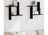 Maison Exclusive - Mensole Da Parete 2 Pezzi. Effetto Rovere Nero 50X12X50 Cm Materiale Ligneo
