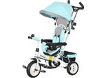 Fortuna Lai 6-In-1 Triciclo Con Barra Di Spinta, Triciclo Per Bambini Con Tettuccio Parasole Rimovibile, Bicicletta Senza Pedali Con Cintura Di Sicurezza A 5 Punti, Cestino, Portabevande, Per Bambini Da 1 A 5 Anni, Verde
