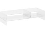 Supporto Per Monitor Fortuna Lai Con Vano Per Tastiera, Trasparente, Per Monitor Fino A 24 Pollici, 2 Ripiani, Acrilico, 50,8 X 19 X 12 Cm