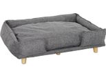 Fortuna Lai Divano Per Cani, Divano Per Animali Domestici, Letto Per Animali Domestici, Imbottitura Rimovibile E Lavabile, Naturale + Grigio Scuro