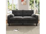 Fortuna Lai Divano Moderno A 2 Posti, Comodo Divano Imbottito In Tessuto Ciniglia Con Cuscini Spessi, Comodo Divano Per Soggiorno, Camera Da Letto, Piccolo Appartamento, Mobili Imbottiti In Stile Scandinavo, Grigio