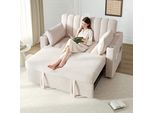 Fortuna Lai Divano Multifunzionale Moderno, Divano Letto, Divano Letto Con Funzione Letto, Divano Doppio Con Schienale Regolabile, Con Portabicchieri E Cuscini, Adatto Per Soggiorno, Camera Da Letto, Appartamento, Ecc.