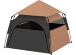 Fortuna Lai Tenda Per Animali Domestici, Tenda Per Cani, Pieghevole, Resistente Alle Intemperie, Cuccia Per Cani, Per Cani Di Grossa Taglia, Marrone Scuro