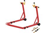 Fortuna Lai Set Di Cavalletti Per Moto Anteriori/Posteriori Cavalletto Di Montaggio Sollevatore Per Moto Fino A 544 Kg Cavalletto Per Moto Per Ruota Posteriore Acciaio Rosso
