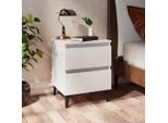 Maison Exclusive - Comodino Bianco 40X35X50 Cm Materiale Ligneo