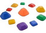 Fortuna Lai Pietre Di Fiume, 11 Pezzi Pietre Di Equilibrio Di Forma Quadrata, Impilabili E Antiscivolo Pietre Impilabili Con Carico Massimo Di 80 Kg, Per Bambini Dai 3 Agli 8 Anni, Colorate