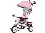 Fortuna Lai Triciclo Per Bambini 6 In 1 Con Barra Di Spinta, Tettuccio, Cintura Di Sicurezza, Cestino Portaoggetti, Per Bambini Da 1 A 5 Anni, Rosa