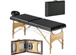Fortuna Lai Lettino Da Massaggio Mobile A 2 Zone Lettino Da Massaggio Pieghevole Regolabile In Altezza Panca Da Massaggio Largo 70 Cm Con Poggiatesta, Piedi In Legno Lettino Da Massaggio Lettino Cosmetico Nero