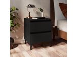 Maison Exclusive - Comodini 2 Pz. Nero 40X35X50 Cm Materiale Ligneo