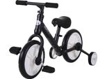 Fortuna Lai Bicicletta Senza Pedali Per Bambini Dai 2 Ai 5 Anni Bicicletta Senza Pedali Con Rotelle Di Supporto, Pedali, Sedile Regolabile In Altezza, Giocattolo Balance Bike Per Bambini Piccoli Regalo Per Il Primo Compleanno, Nero