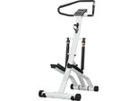 Fortuna Lai Stepper Con Maniglie, Cyclette Da Fitness Con Schermo Lcd, Cyclette Con 12 Livelli Di Resistenza Nero+Argento 80 X 61 X 134 Cm
