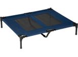 Fortuna Lai Cuccia Per Cani Cuccia Per Cani Da Esterno Cuccia Per Gatti 91,5X76,2X18 Cm In Metallo E Tessuto Oxford 600D Blu Per Un Comodo Posto Dove Dormire