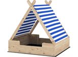 Fortuna Lai Sabbiera Per Bambini, Sabbiera Con Tettoia Resistente Alle Intemperie, Per 3 Bambini Di Età Compresa Tra 3 E 6 Anni, 120 X 120 X 126,5 Cm