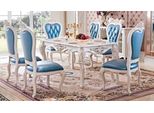 Set Di Sedute Chesterfield Classico Tavolo Da Pranzo Elegante Sedie In Pelle