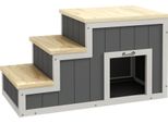 Fortuna Lai Scaletta Per Cani E Gatti 2 In 1 Con Cuccia 3 Gradini Rampa In Legno Per Animali Domestici Fino A 30 Kg Per Cani E Gatti
