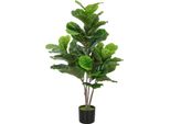 Fortuna Lai Violino Artificiale Fico 110 Cm Pianta Artificiale, Plastica Piante Artificiali In Vaso, Decorazione Regalo