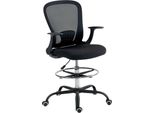 Sedia Da Ufficio Fortuna Lai Regolabile In Altezza Con Poggiapiedi Regolabile, Supporto Lombare, 62 X 59 X 119 Cm, Nera