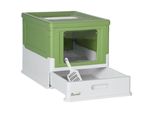 Fortuna Lai Lettiera Per Gatti Con Coperchio E Vaschetta, Plastica 47,5 X 35,5 X 36,7 Cm, Incl. Paletta E Box Deodorante Per Una Pulizia Ottimale