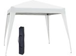 Fortuna Lai Gazebo Pieghevole 2,4X2,4 M Tenda Da Festa Con Protezione Uv, Pieghevole E Portatile, Incl. Borsa Per Il Trasporto Per Giardino E Balcone, Acciaio Bianco