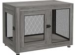 Gabbia Per Cani Fortuna Lai Per La Casa, Box Per Cani Con 2 Porte, Cuscini Lavabili, Cuccia Per Cani Con Piedini Regolabili, Chiavistello, Per Cani Di Grossa Taglia Fino A 30 Kg, Grigio, 94 X 60 X 71,5 Cm