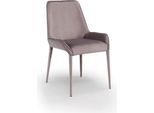 Moderna Sedia Da Pranzo Grigia Elegante Sedia In Tessuto Con Gambe In Metallo