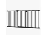 Fortuna Lai Barriera Di Sicurezza Per Porte Barriera Di Protezione Per Animali Domestici Barriera Di Sicurezza Per Scale Senza Forature Metallo Plastica Nero 136,3 Cm X 76,2 Cm