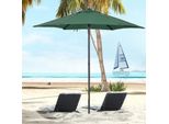 Ombrellone Fortuna Lai Ø196 Cm, Ombrellone Con Funzione Di Inclinazione, Esagonale Ombrellone Da Balcone Ombrellone Da Spiaggia Resistente Al Vento Stabile Ombrellone Da Mercato Ombrellone A Manovella Protezione Solare Per Spiaggia, Balcone, Giardino, Verde