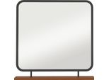 Specchio Da Parete Fortuna Lai 55 X 55,5 Cm Specchio Da Corridoio Con Ripiano In Legno, Specchio Rettangolare, Specchio Decorativo Per Camera Da Letto, Bagno, Nero