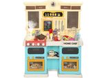 Cucina Giocattolo Fortuna Lai Con Acqua Corrente, 85 Accessori, Rubinetto Elettrico, Luci, Suoni, Per Bambini Dai 3 Ai 6 Anni, Plastica, Verde