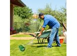 Fortuna Lai Aeratore Per Prato Aerificatore Per Prato Larghezza 45 Cm Aeratore Manuale Con 30 Punte In Ferro Attrezzi Da Giardino Guida A Terra Tappo, Scarificatore Picchio Da Prato, Cura Del Prato Per Cortili Prato