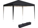 Fortuna Lai Gazebo Circa 3X3 M, Idrorepellente, Stabile, Resistente Alle Intemperie, Gazebo Pieghevole Pop-Up, Protezione Uv, Tenda Da Festa Pieghevole, Tenda Da Giardino Con Borsa, Gazebo Da Giardino Per Campeggio, Nero