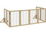 Fortuna Lai Barriera Per Cani Barriera Di Sicurezza In Legno Per Porte Ribaltabile 8 Pannelli Barriera Di Sicurezza Per Scale 375X44X70 Cm Per La Sicurezza In Casa