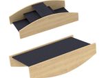 Fortuna Lai 2-In-1 Altalena Per Cani, Altalena In Legno Per Agility Dog, Rampa Per Agility Dog Per Cani Di Taglia Piccola E Media Sotto I 15 Kg, Per Equilibrio E Sicurezza, 80 X 39,5 X 20 Cm, Legno Naturale