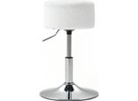 Sgabello Da Bar Fortuna Lai, Sedia Da Bar Imbottita Con Struttura In Metallo, Effetto Corda, Sedia Da Cucina Regolabile In Altezza Con Poggiapiedi, Girevole A 360°, Sgabello Da Bancone Per Cucina, Soggiorno, Sala Da Pranzo, Bianco
