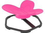 Fortuna Lai Sedia Girevole Sensoriale Per Bambini, A Forma Di Farfalla, Favorisce L'equilibrio E La Coordinazione, Plastica, Metallo, Rosa