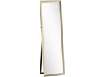 Specchio A Figura Intera Fortuna Lai, Posizionabile In Modo Flessibile, 160 X 50 Cm, Color Oro