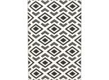 Tappeto Da Esterno Fortuna Lai Tappeto Da Esterno Resistente Alle Intemperie Con Borsa Per Il Trasporto, Pieghevole Tappeto In Stile Boho, Tappeto Da Esterno Per Soggiorno, Balcone, Giardino, Terrazza, Bagno, Corridoio, Cucina, 182 X 274 Cm Nero+Bianco