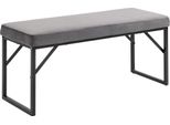 Fortuna Lai Panca Imbottita Effetto Velluto Panca Letto Panca Trucco Panca Da Ingresso Per Soggiorno Camera Da Letto Grigio Scuro 115X46X49 Cm
