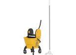 Carrello Per La Pulizia Fortuna Lai Carrello Per La Pulizia Secchio Da 26 Litri Con Pressa, Carrello Con Maniglia E Mocio Per La Pulizia Degli Edifici Giallo