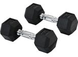 Fortuna Lai Set Di 2 Manubri Esagonali, 2X6 Kg, Ghisa Con Rivestimento In Gomma, Nero