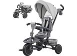 Fortuna Lai Triciclo Per Bambini, Passeggino 6 In 1 Per Neonati, Con Maniglione, Seduta Regolabile, Design Pieghevole, Rete Di Sicurezza, Grigio
