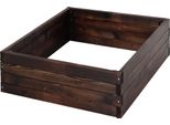 Fortuna Lai Aiuola Rialzata, Fioriera, Orto, Aiuola Per Erbe Aromatiche, Legno Massello, Marrone Scuro, 60 X 60 X 23 Cm