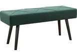 Fortuna Lai Panca Imbottita Effetto Velluto Panca Letto Panca Da Ingresso Motivo A X Fino A 120 Kg Per Camera Da Letto 100X36X45 Cm In Verde