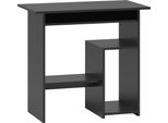 Fortuna Lai Scrivania Per Computer, Scrivania Con Scomparti Aperti E Ripiani, Scrivania Da Ufficio, Scrivania Per Bambini, Scrivania Per Pc Per Ufficio, Studio, 80 X 45 X 75 Cm, Nero |
