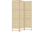 Fortuna Lai Paravent 3 Pezzi 135 X 180 Cm Parete Divisoria In Rattan Pp, Pieghevole Divisorio Parete Divisoria Per Soggiorno Naturale