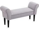 Fortuna Lai Panca Letto, Panca Imbottita, Panca, Panca Da Ingresso Per Camera Da Letto, Portata Massima 130 Kg, Tessuto Velato, Grigio, 102 X 36 X 51 Cm
