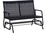 Fortuna Lai Panchina Altalena Altalena Da Giardino A 2 Posti Con Polyrattan, Elegante Panchina Da Giardino Per Rilassanti Momenti All'aperto